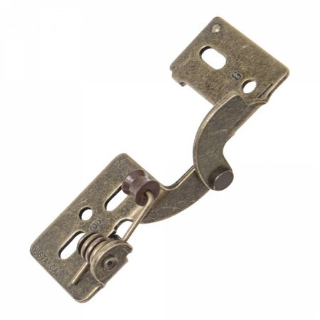 YOUNGDALE Antique Brass 1/2 in. Overlay Self-Closing Hinge, PK 10 54.106.03x10